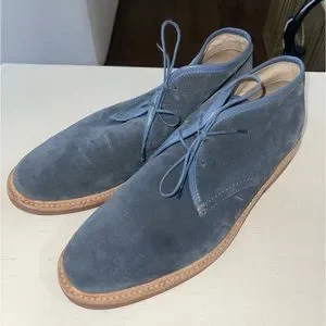 Ermenegildo Zegna Suede Chukka Boot - Blue Size 9 Ermenegildo Zegna navy blue Suede Chukka Boots men 11.5 US  main image 4